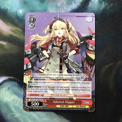 Weiss Schwarz Azur Lane Admiral Hipper AZL/S102-TE62 TD English AZL/S102-T62