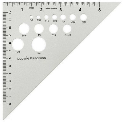 Clear Pro Art 10-Inch 45//90-Degree Triangle