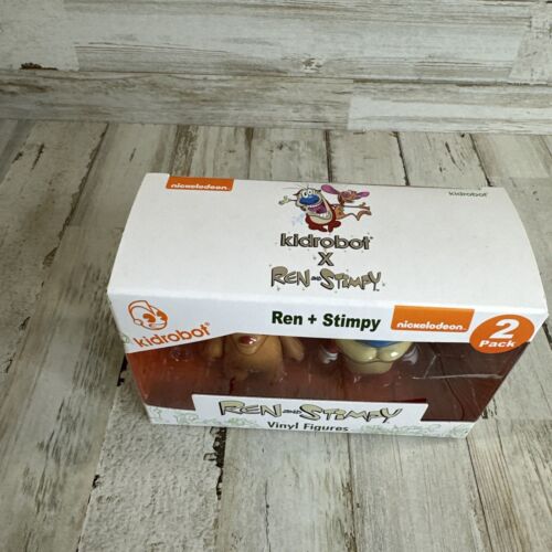 NUOVE 3" Ren and Stimpy confezione da 2 figurine in vinile Nickelodeon (2023) KidRobot - Foto 3 di 7