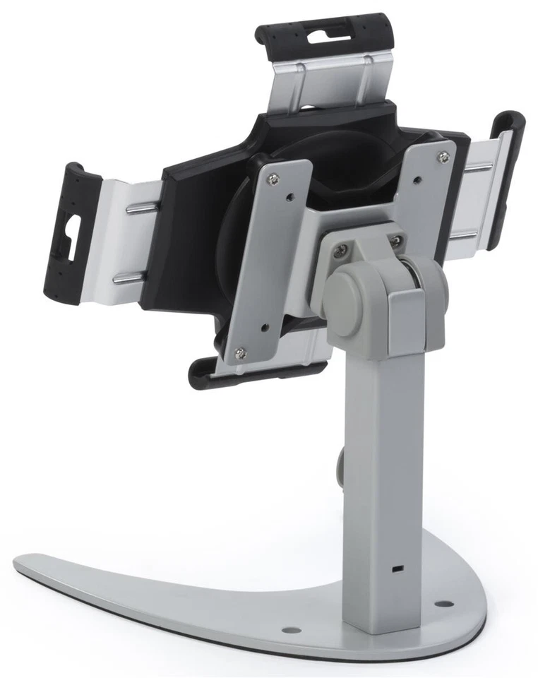 FlexStand iPad Counter Stand w/ Tilting Bracket, Rotating, Clamp & Lock - Silver - Image 4 of 4