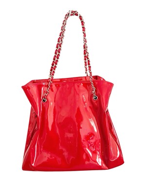 Chanel Bon Bon Patent Leather Red Crystal Strass Tote Bag | eBay