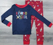 Space Pajamas Toddler Boys 3T Galaxy Shirt Pant Snug-fit Cotton PJ Set