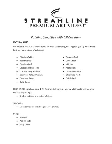 BILL DAVIDSON: PAINTING SIMPLIFIED - Art Instruction DVD - Picture 4 of 4