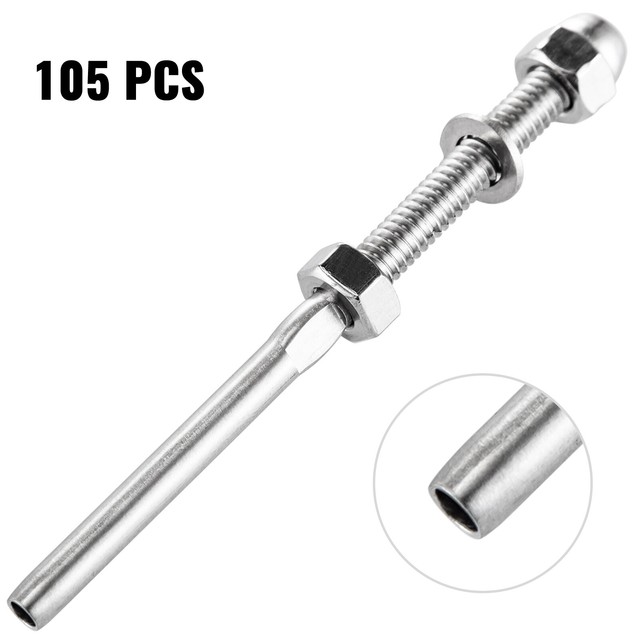Stainless Steel T316 Swageless Stud End Fitting For Cable Railing 1/4