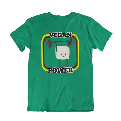 Tierfreundliches veganes T-Shirt, TOFU Power Gewichtheben, Herren Damen vegan