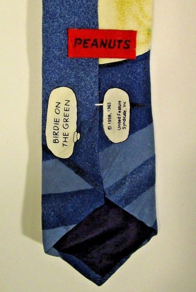 Gravata Snoopy PEANUTS Birdie on the Green Neck Charlie Brown golfe 100% seda - Imagem 3 de 3