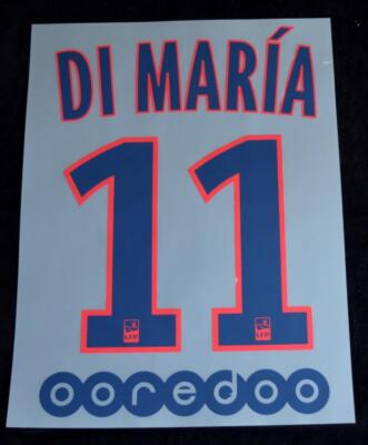 official Paris st germain Di Maria 11 Name/Number Set PSG