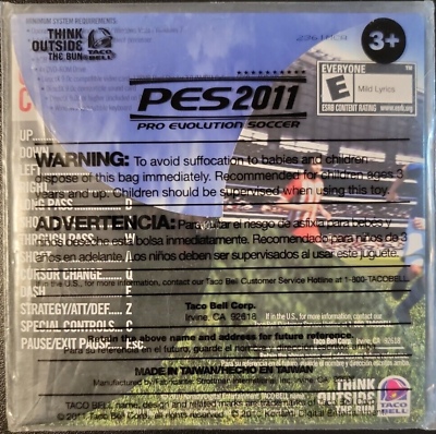 PES 2011 Pro Evolution Soccer Fotbol Taco Bell Konami PC DVD-ROM