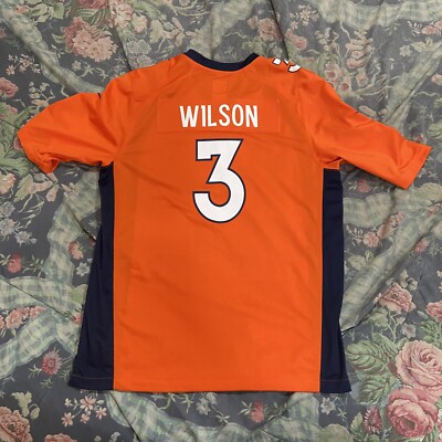 Russell Wilson Denver Broncos On-Field Game Jersey Blue Men's
