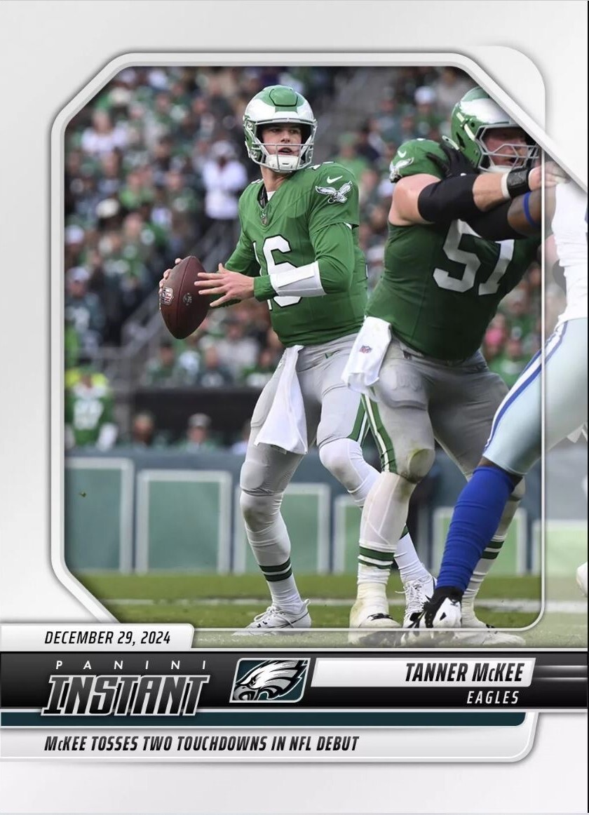 2024 Panini Instant TANNER MCKEE- Eagles - SUPER BOWL Champions - limited to 158