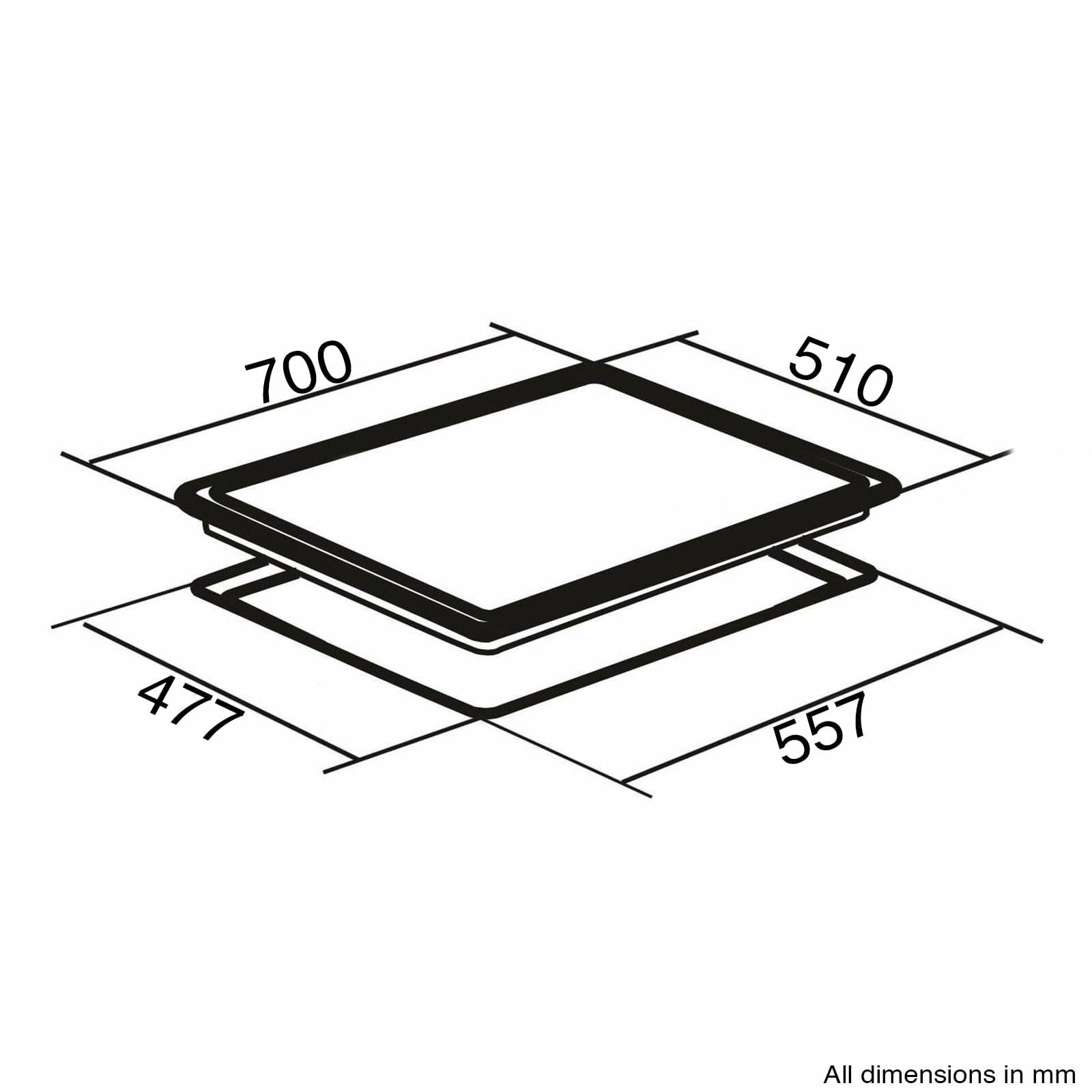 SIA 60cm Built In Double Electric Oven & Black 70cm 5 Burner Gas On