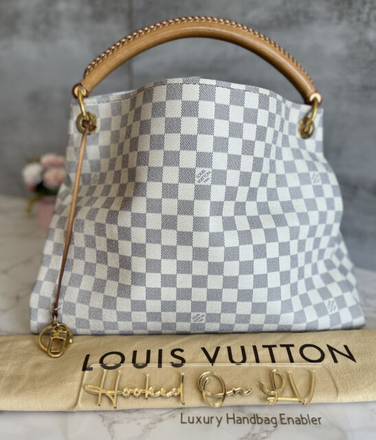 Louis Vuitton Artsy MM Damier Azur Hobo Shoulder Tote Handbag & Dust Bag Louis Vuitton Artsy MM Damier Azur Hobo Shoulder Tote Handbag & Dust Bag