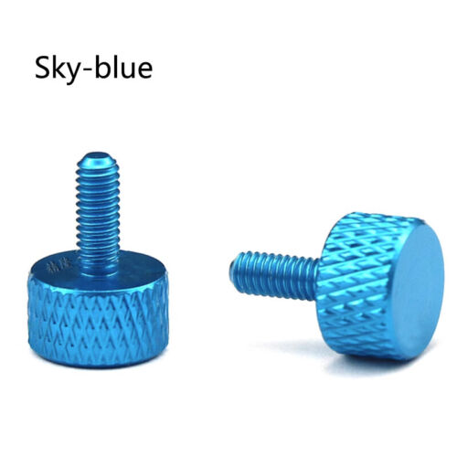 Multicolor Aluminium Alloy Knurled Head Hand Screws M3 M4 Length 6/8/10/12mm New - Picture 6 of 10