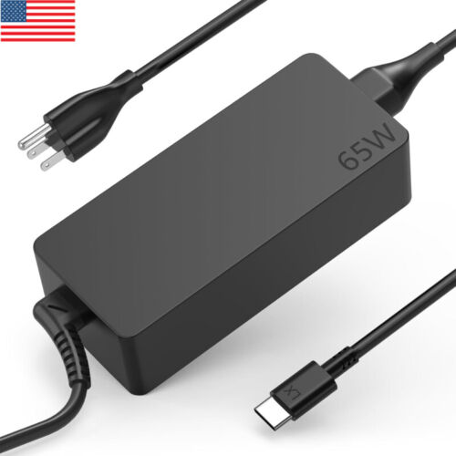 Power Supply for 65W Lenovo Laptop Charger USB C ThinkPad T480s T580s T490 E480