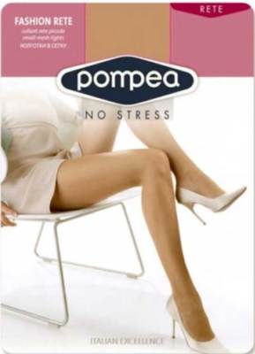 3 Women's Collants Pompea In Micro Net With Cotton Gusset Art Microrete