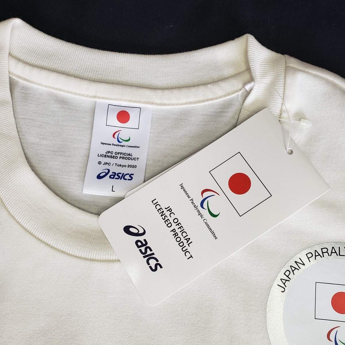 オリンピック、パラリンピックグッズ Tokyo 2020 Paralympic Team Japan T Shirt White Size L Asics