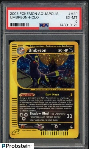 2003 Pokemon Aquapolis #H29 Umbreon Holo PSA 6 EX-MT