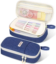 Cute Pencil Case, Aesthetic Pen Pouch, Colored Large Pencil Bag with Zipper, Kaw