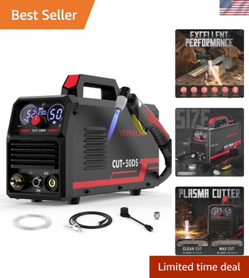 #ad 50Amp Digital Plasma Cutter with Built in Air Filter for Efficient Metalwork $335.99
