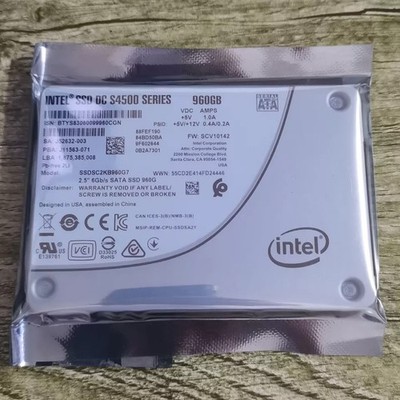 Intel DC S4500 Series 960GB 2.5'' SATA 3 SSDSC2KB960G7 Solid State Drive SSD