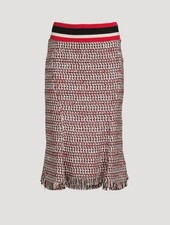 1200 Marni Italy Codet Tweed Women s Skirt Size 40 30 Waist Red White Black
