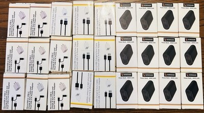 Bulk Lot Of Wall Phone Chargers And Portable Power Banks New In Box