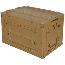 Box Kunststoff faltbar 60 Liter Case Lagerbox Transportkiste camping Coyote