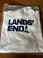 Lands  End Womens Small White Cotton Long Sleeve Mock Turtleneck New In Package