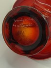 Vtg Fenton Glass Hand Painted Artist Signed 40th Anniversary Ruby Red Basket 7” — photo 8