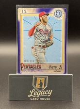 2021 Topps Gypsy Queen #TOD-14 Bryce Harper Tarot of the Diamond Indigo #/250