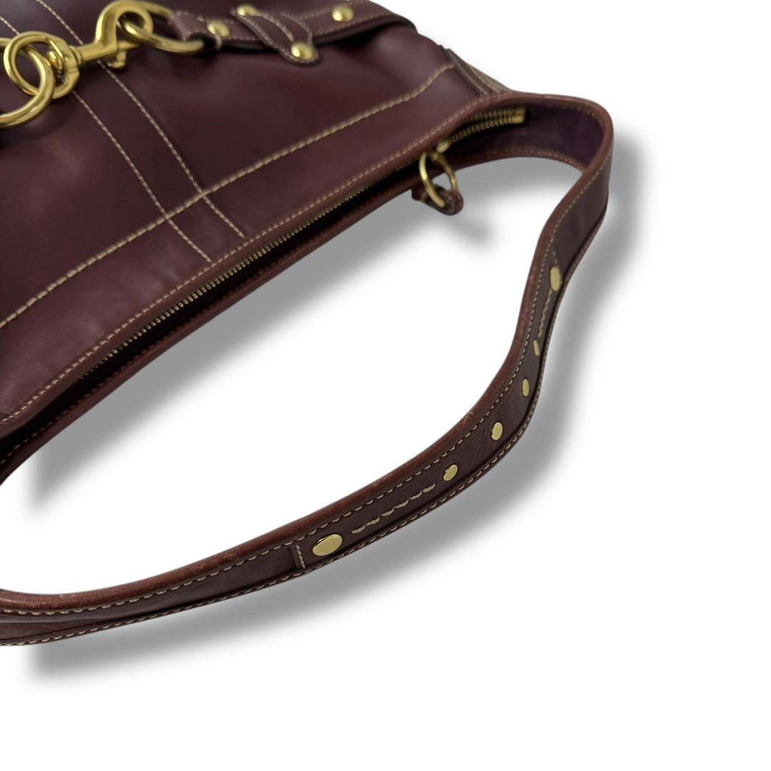 COACH 11261 Ergo Soho Hampton Brown Leather Shoulder Handbag Y2K