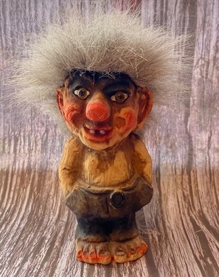 Vintage SVENS TROLL Boy Hands in Pockets N-1350 Norwegian Folklore Collectible