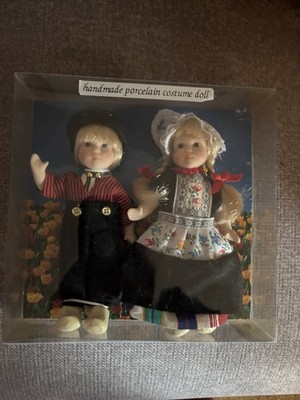 Vintage Handmade Porcelain Costume Dolls Holland Articulated Matix BV