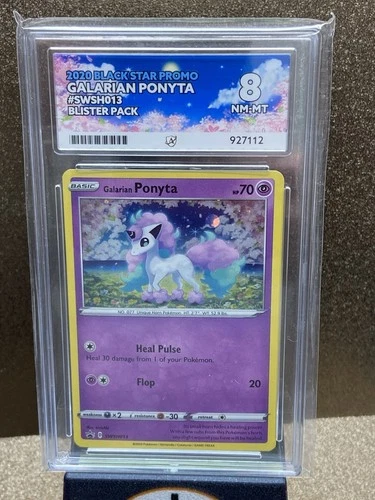 2020 Galarian Ponyta SWSH013 Black Star Promo, Graded Ace 8 NM-MT 927112