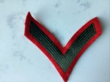 WWI Honorable Discharge Service Stripe Chevron Army USMC Red + Green  3 1/2”