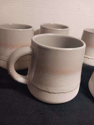 Sass & Belle Mojave Glaze  Ombre Mug Ceramic Coffee Cup Stoneware Gray Set Of 6