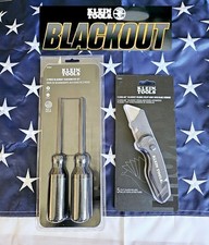 Klein Tools Blackout Screwdriver 2 Piece Tool Set. Limited Edition. Brand New.
