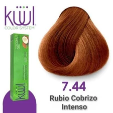 Tinte Kuul Rubio Cobrizo Intenso Deep Copper Blonde 7.44 Developer Included