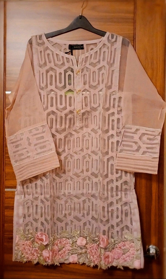 Vestido 'Túnica Bordada Blush Elegance' Nuevo Diseñador Moderno Oferta