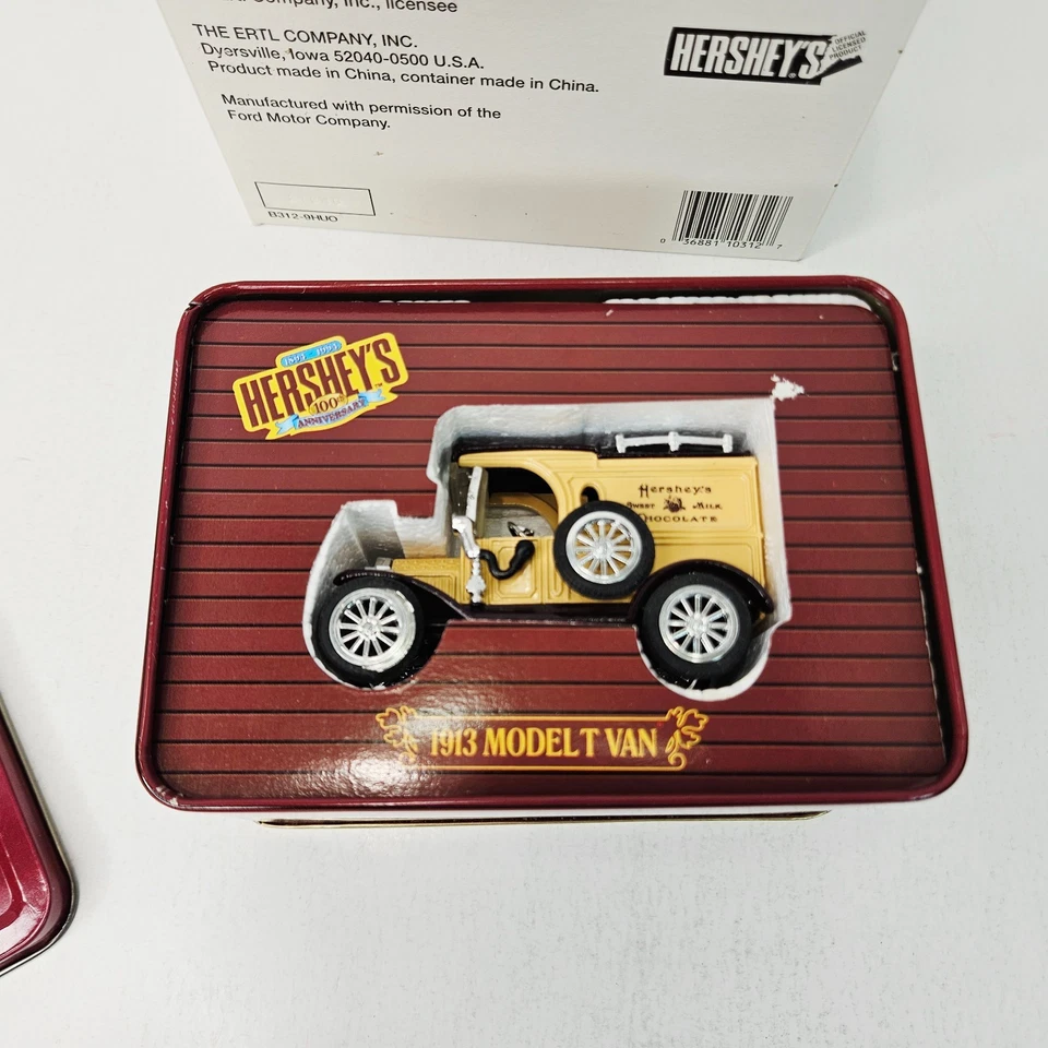 Hershey's 1913 Ford Modelo T Van Camión Coche Banco de Monedas Metal Fundido a Presión 1/43 Ertl 94 Foto 4 de 4