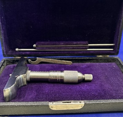 Vintage 0-1''  Goodell-Pratt Depth Micrometer W/ Case