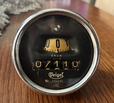 VEIGEL Walzentacho Tachometer  BMW 3/15 AM4 AM1 R2 R4 R12 Vorkrieg Speedometer