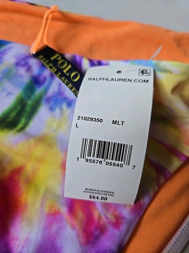 Polo Ralph Lauren Womens Tie-Dye Bikini Bottom Multicolor Size Large. NWT - Picture 8 of 9