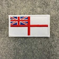 Royal Navy Ensign Union Jack Embroidered Flag Patch, Morale Badge Hook & Loop