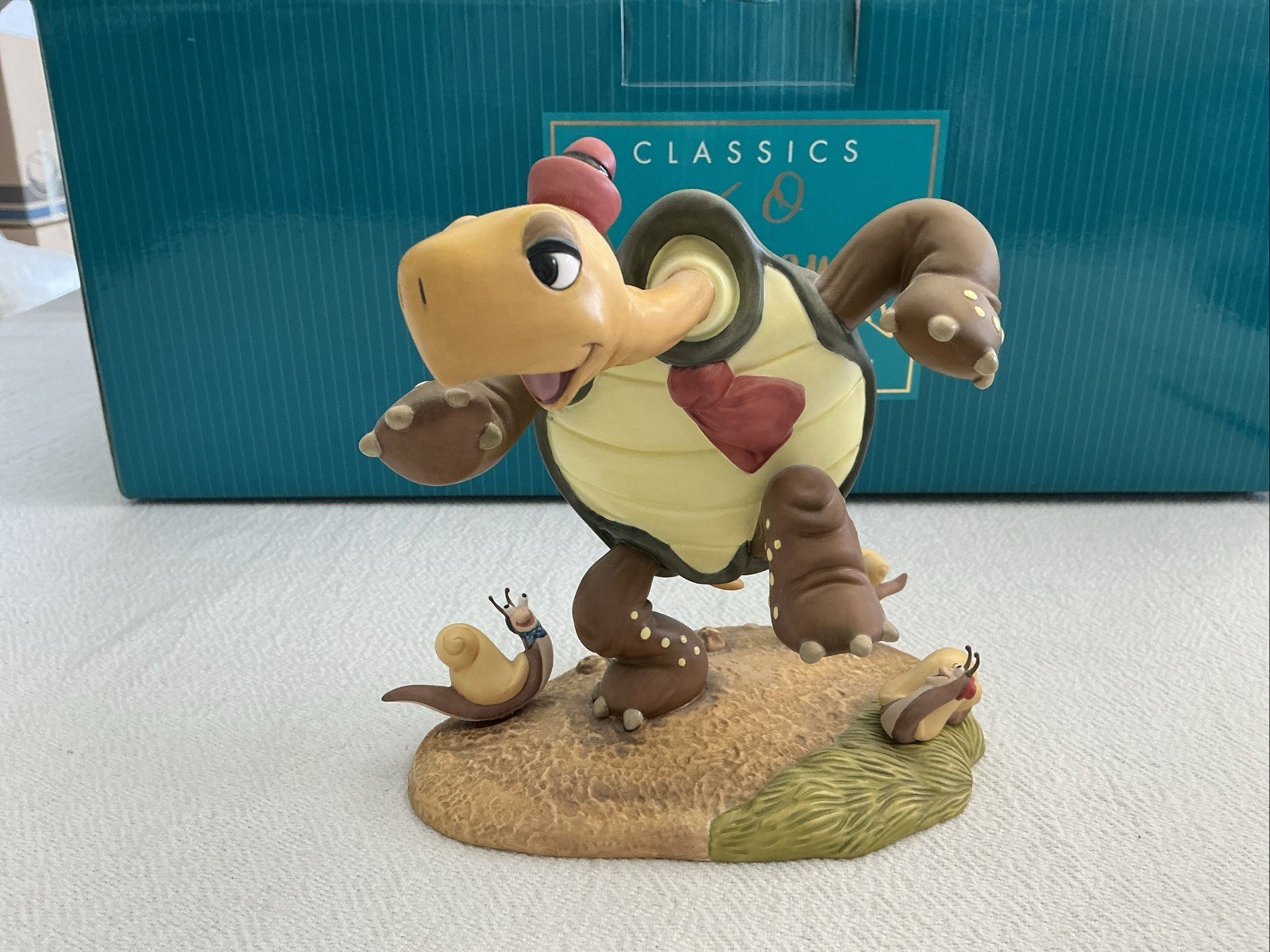 WDCC Artist Signed Tortoise and the Hare “Slow But Sure” & “The Blue Streak”Read