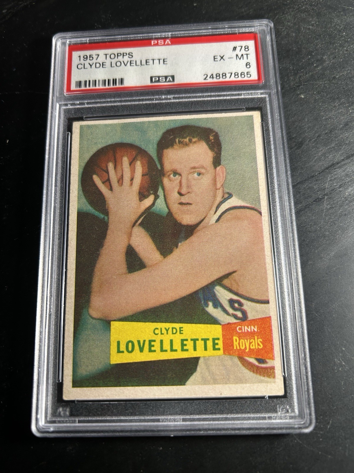 1957 Topps #78 Clyde Lovellette RC PSA 6 Cincinnati Royals