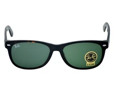 Ray-Ban Sunglasses RB2132 New Wayfarer Classic Tortoise Frame Green Lens 55mm