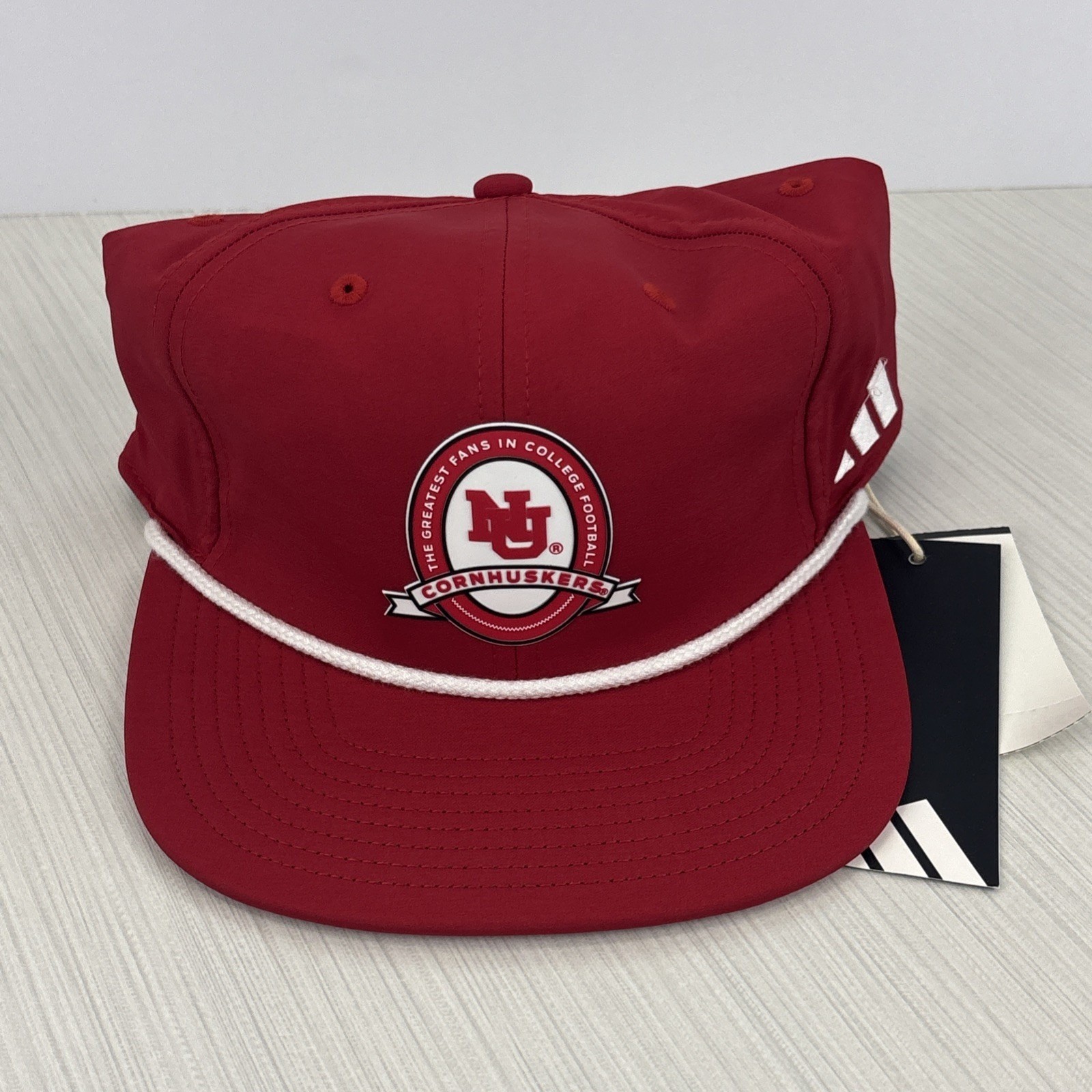 Nebraska Cornhuskers adidas Rope Adjustable Strapback Cap Hat OSFM NWT #JD3533