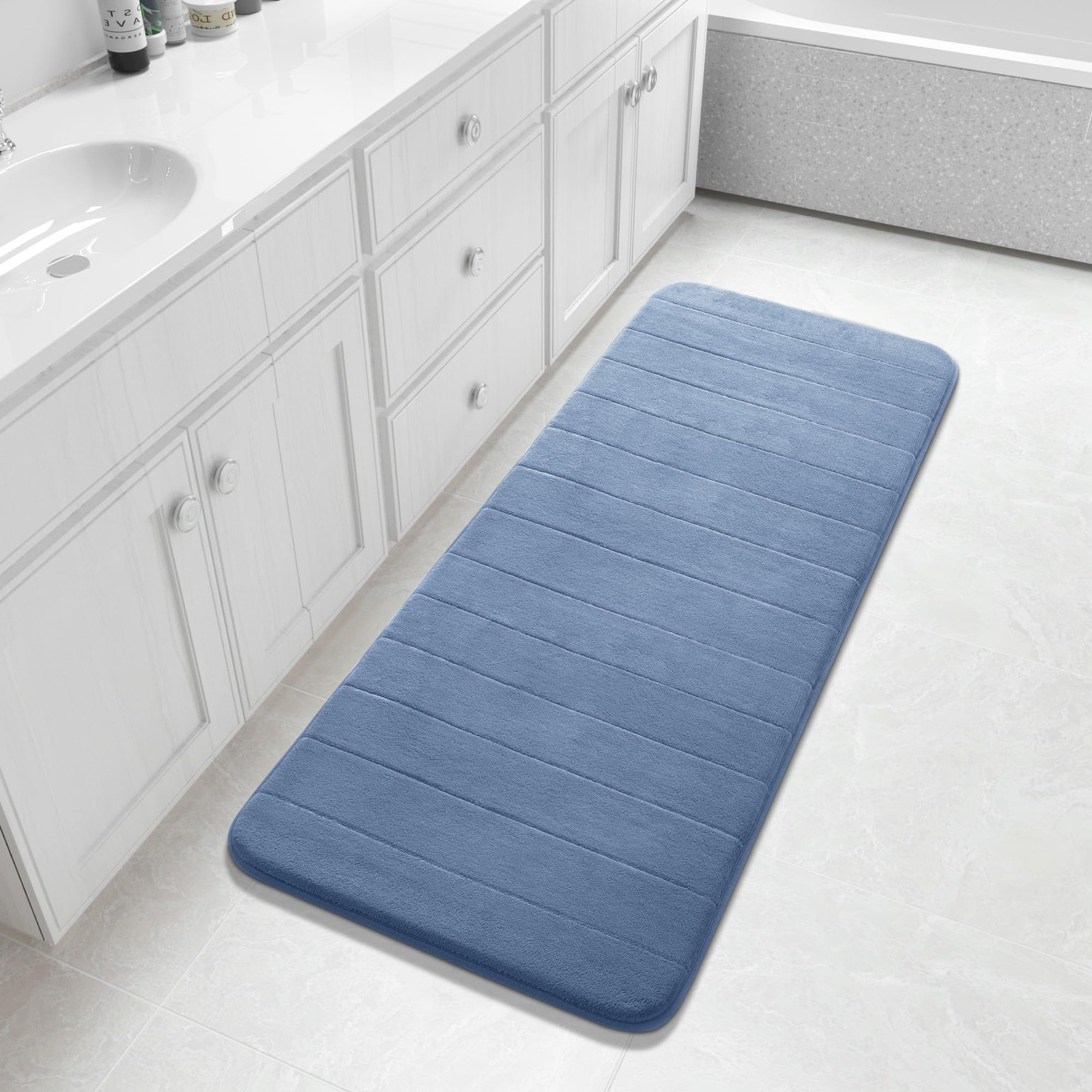 Yimobra 55"x24" Non-Slip Memory Foam Bath Mat, Super Soft, Water Absorbent