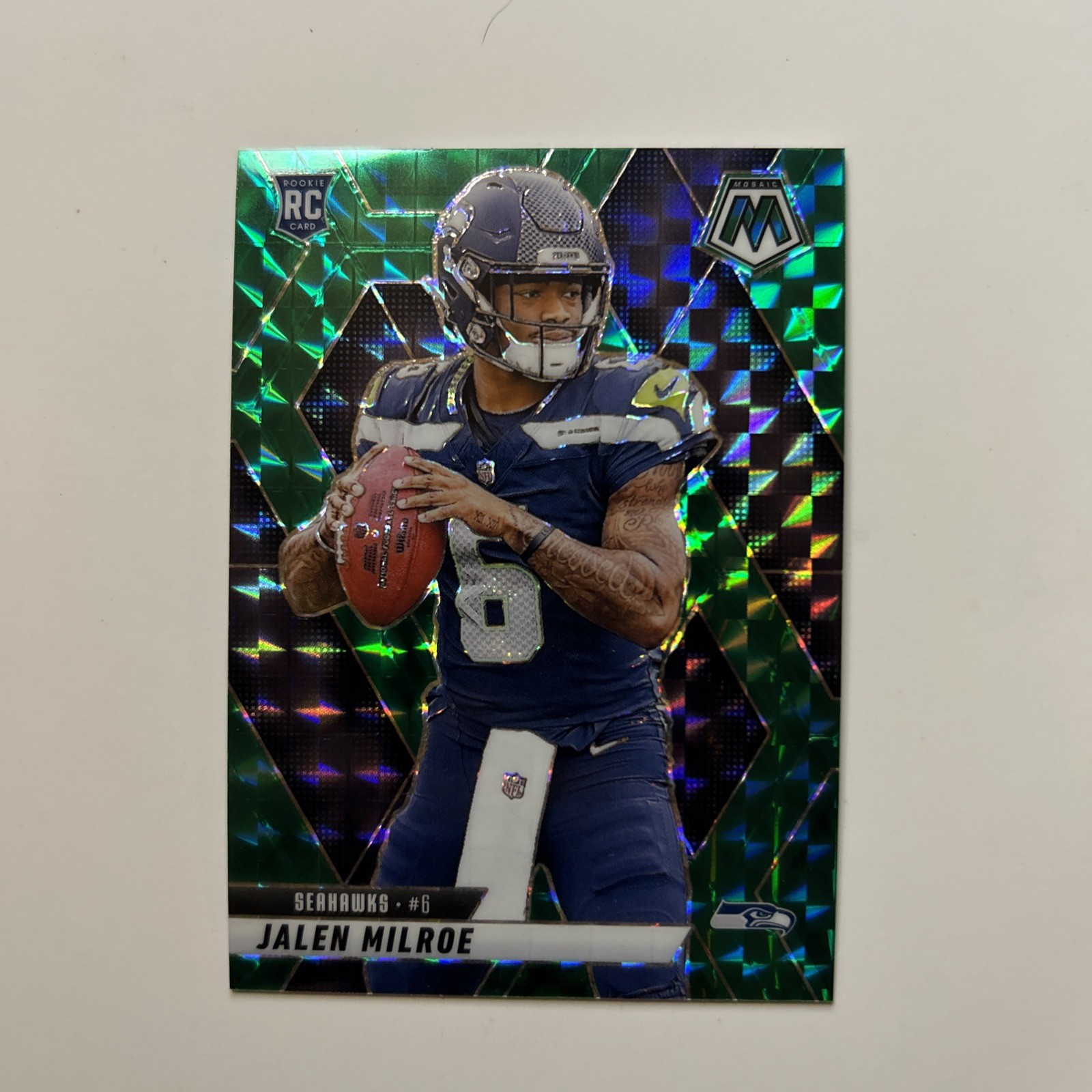 2025 Panini Mosaic Jalen Milroe Green Mosaic #322